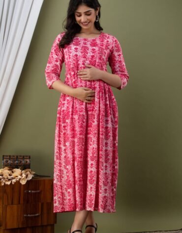 Pink Feeding Kurti , feeding gown