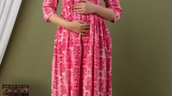 Pink Feeding Kurti , feeding gown