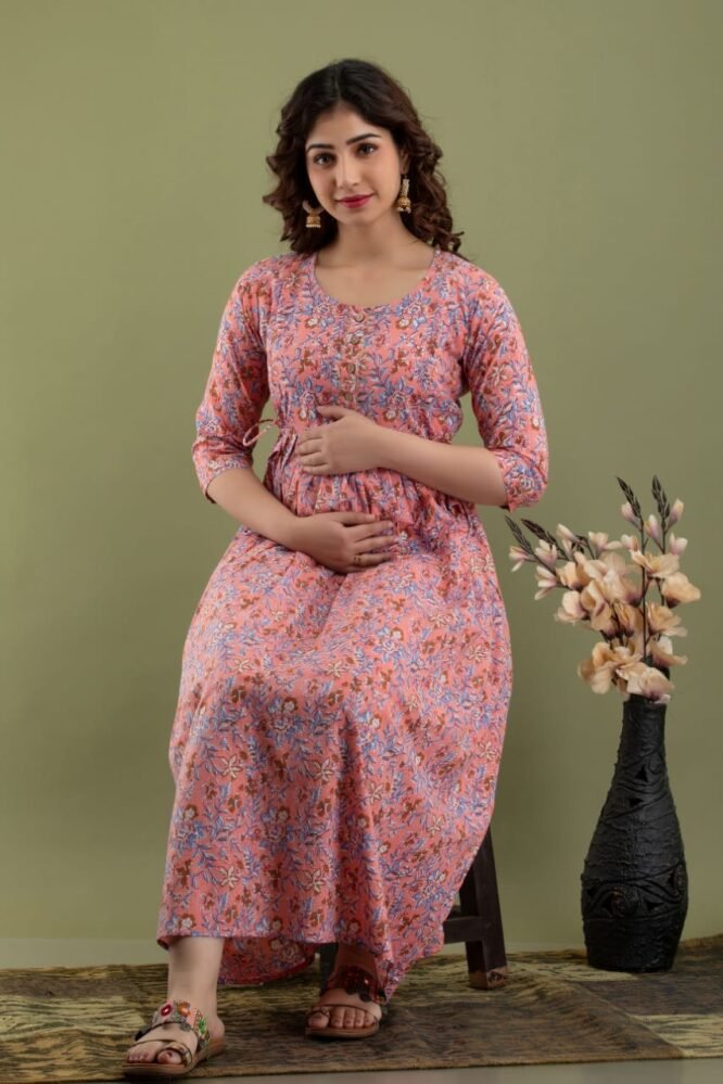 Light pink feeding kurti