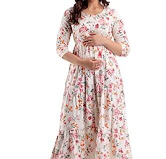 Rayon Maternity Feeding Kurti with Zipper and Belt for preganant Women