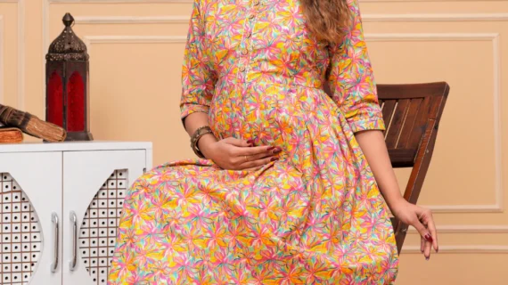 cotton feeding kurtis with zip